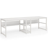 Tribesigns Two Person Desk with Bookshelf, 78.7 Computer Office Double Desk