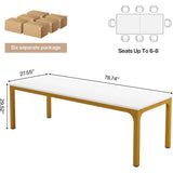 Large 6.5ft Office Conference Table, 78.74 W x 27.56 D, Ideal for Seminars
