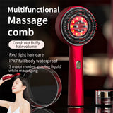 Electric Vibration Massage Comb Red Light Hair Growth Massage Scalp Brush Anti Hair Loss Liquid
