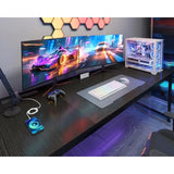 71 Inch Computer Desk with USB Ports for Large Office and Study Spaces Ideal for Student Writing and Long Hours of Work Modern