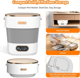 Portable White Mini Washing Machine with Spin-Dryer, 16L Large Capacity, Ideal for Apartments,