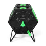 140L Dual Chamber Composting Tumbler Fast Assemble Tumbling 360° Rotating Compost Bin