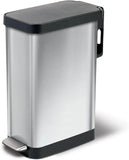 Slim Trash Can 12 Gallon with Soft Close Lid, Step On Foot Pedal and Odor Protection, Narrow