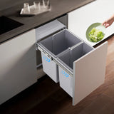 20L Pullout Trash Can for Kitchen Under-Counter Slide-Out Recycling Garbage Trash Can Waste Bin