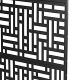 Metal Privacy Screen Outdoor Decorative Privacy Screen with Stand Freestanding Privacy Screen