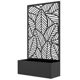 Outdoor Privacy Screen with Raised Graden Bed, Metal Frame