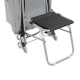 Silver Steel Oxford Cloth Multifunctional Sketch Easel Trolley Folding Three-wheeled