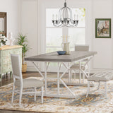 Tribesigns Dining Table for 6 People, 70.8-Inch Rectangular Wood Dining Table