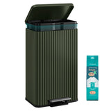 SONGMICS Trash Can, 13 Gallon (50 L) Garbage Can for Kitchen, with Lid, Pedal, and Removable