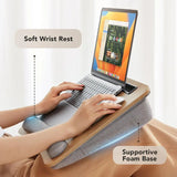 Portable Lap Laptop Desk with Pillow Cushion, Fits up to 15.6 inch Laptop