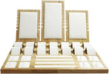 Wooden Jewelry Display Stand Set Storage Rack for Necklace Pendant Ring