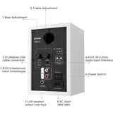 OHAYO 60W Computer Speakers for Gaming and Music, Active Bluetooth