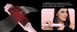Ionic Hair Straightener Brush, 4 Temps & 30s Heating&Auto-Off, Anti-Scald Ceramic Straightening Comb