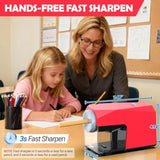 Electric Pencil Sharpener, Fast and Hands-Free, 10K+ Uses, 5 Nibs,