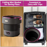 13L Portable Washing Machine for Underwear & Socks, Foldable Mini Washer with 3 Wash Modes