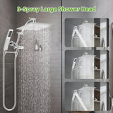 Hibbent  Dual Shower Head Combo, High Pressure Handheld Shower Wand, 16'' Adjustable