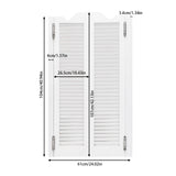Solid Pine Wood and Aluminum Alloy Double-Door Partition Door, 180° Swinging Design, Country Style,