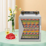 110V 800W Food Dehydrator Machine,12-Tier Visible Food Dryer,Stainless Steel