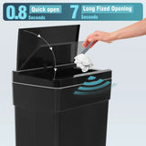 13 Gallon Trash Can Automatic Kitchen Trash Can Touch Free High-Capacity Garbage Can