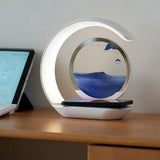 15W Wireless Charger with Quicksand Painting Night Lamp for iphone 16 Pro