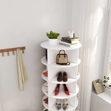 360 degree rotating six tier shoe storage rack for entryway space saving