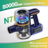 N7P Foldable Cordless Stick Vacuum Cleaner, 20Kpa for Household Cleaning