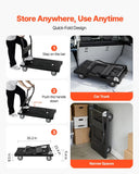 Foldable Push Cart Dolly, 1000 lbs Capacity, Folding Platform Truck with Swivel Wheels