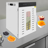 20-Trays Stainless Steel Food Dryer,110V Silver Rectangular Food Dehydrator 46*40*60cm