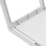 6-Pack Foldable Lap Desks with Device Slots, White PP Tray Table with Charging Port