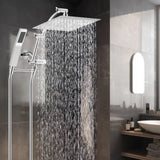 Hibbent  Dual Shower Head Combo, High Pressure Handheld Shower Wand, 16'' Adjustable