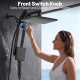 Dual Filtered Rainfall Handheld Shower Head Spray Combo, 7-Mode High Flow Rain Handheld Spray With Fixed