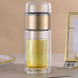 Tea Water Bottle High Borosilicate Glass Double Layer Tea Water Cup Infuser