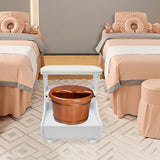 Foot Rest Pedicure Manicure Furniture, Trolley for Foot Bath, Footbath Stool with Wheels,