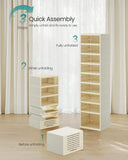 SONGMICS Foldble Shoe Storage Organizer For Closet  With Magnetic Door