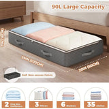90L Under Bed Storage Containers,  Foldable Underbed Storage Bags