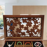 6-Tier Jewelry Organizer Box, Wooden Jewelry Organizer for Earrings Rings