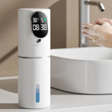 Automatic LED 320ML Liquid Foam Soap Dispenser 5 Adjustable Levels Rechargeable Soap Device Can Wall Mount for Bathroom Kitchen
