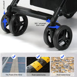 Portable Shopping Cart Multifunctional Collapsible Grocery Cart Removable Basket Personal Shopping Cart