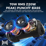 Wireless Loud IPX6 Waterproof Bluetooth Speakers w/ Subwoofer/Bass Boost
