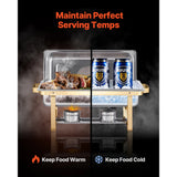 SucceBuy 8 Qt 2 4 Pack Chafing Dish Buffet Set Stainless Steel Chafer with 4 Full Size Pans