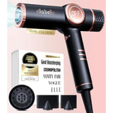 Professional Ionic Hair Dryer with Diffuser for Salon Home Use Ceramic-Tourmaline Material Black