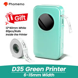 Phomemo D35 Label Printer with Tape 2025 Upgraded Version Portable Mini Printer