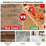 Office Chair Mat for Hardwood and Tile FloorBoho Floral 36"x48" Computer Chair Mat for Rolling Chairs Carpet Under Desk Non S