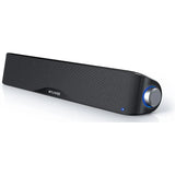 Bluetooth Stereo Sound Bar with 3.5mm Aux, USB/USB-C Power, Mic, and Headphone Jack for PC, Laptop