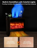 Electric Fireplace Heater 1500W with 3D Flame & Remote Control