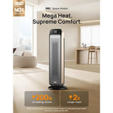 DREO Indoor 25" 11.5ft/s Fast Portable Room Heater w/Remote and Thermostat