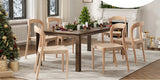 Farini Set of 2 Ash Wood Stackable Dining Chair Mid Century Modern
