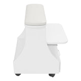 3-tier Foot Rest Manicure Stool Pedicure Cart Footbath Trolley with 4 Casters for Beauty Salon