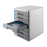 Office Filing Cabinet, 7 Drawer Aluminum Alloy Desktop File Cabinet