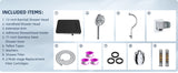 Upgraded 5-spray 13'' Shower Head, High Pressure Rainfall Shower Head, Dual Showerhead